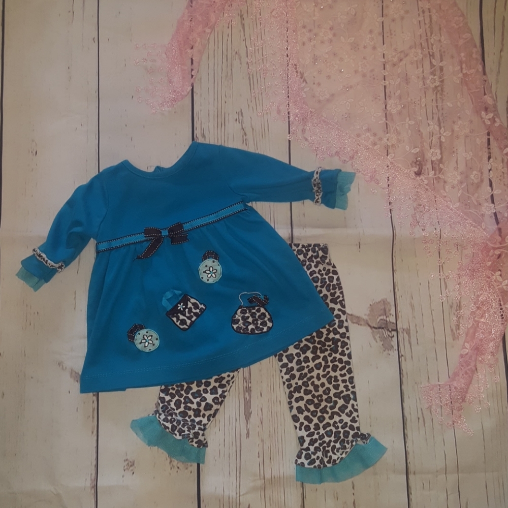Emily Rose ruffle 2 piece matching set 18m